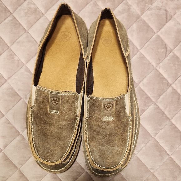 Ariat Brown Leather Slip-On Loafers - Women's - Picture 5 of 7